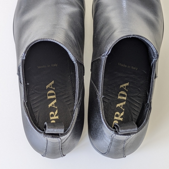 Prada Saffiano Chelsea Boots - Picture 6 of 7